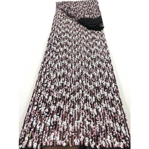 Beautiful Lace Fabric Sequin Embroidery French Tulle Mesh Sewing Accessories Design Fashion Skirt Party Dress 5 Yards Wholesale