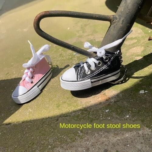 Fashion Motorcycle Bicycle Foot Support Small Shoes Electric Car Tripod Decor Motorcycle Side Tripod Canvas Shoes Tripod Cover