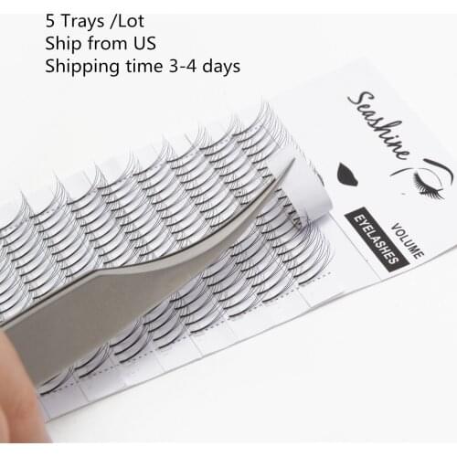 3D Long Stem Premade Fans Semi Individual Eyelash Extensions Free shipping From US