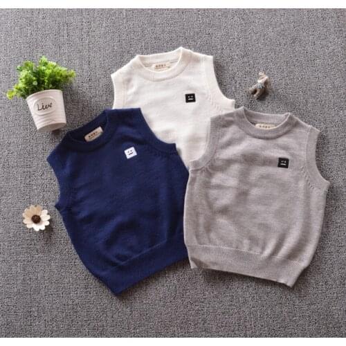 New Chldren vests 2018 spring & autumn kids knitted sweaters girls rabbit velvet sweater baby pullover o-neck tops for boys