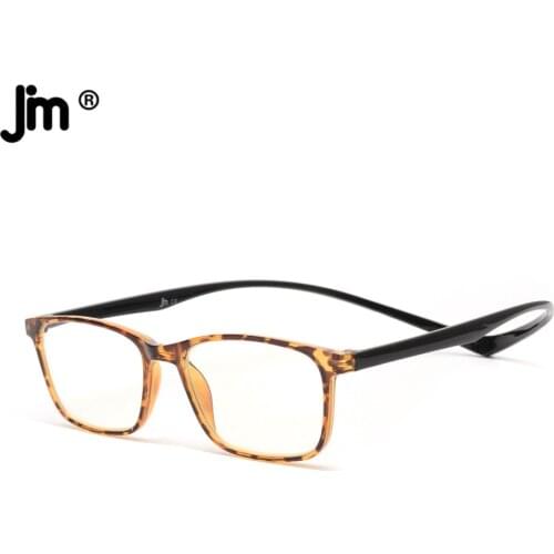 2021 JM Magnet Temple Blue Light Reading Glasses for Men Women Vintage Square Diopter Magnifier Presbyopic Glasses