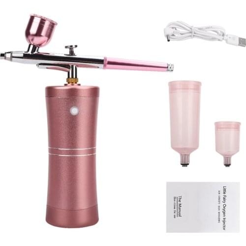 Protable Airbrush Compressor Face Water Injection Spray Gun Facial Moisturize Water Oxygen Beauty Machine for Makeup Cake Nail
