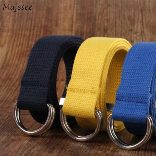 Belts Womens Comfortable Waist Belt Solid Color Casual Unisex Long Womens Canvas Fashion Harajuku Adjustable Daily Korean Style