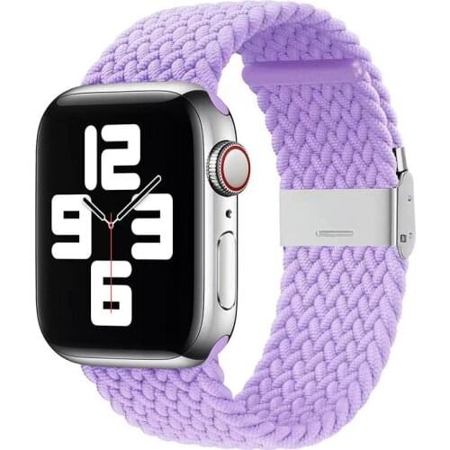 Sport Solo Loop Strap for AppleWatch 6 Band 44mm 40mm Accessories Nylon WristBand Bracelet Adjustable Braided Watchband