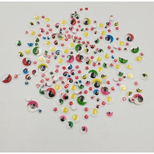 DIY Mix Self-AdhesiveGoogly Doll Eye Black White Toy Eyes Movable Simulation Animal Eyeball Kindergarten Children Craft Supplies