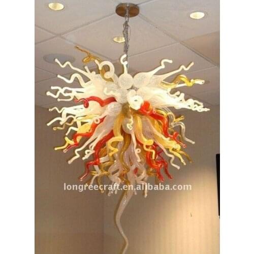 Modern Indoor Home LED Light Source European Style Lustre Italian Hand Blown Glass Large Hotel Chandelier