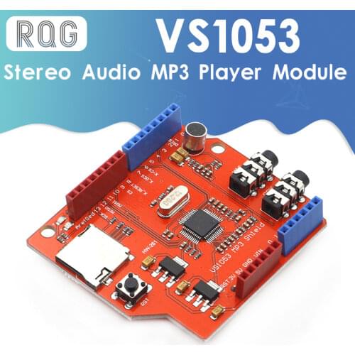 VS1053 VS1053B Stereo Audio MP3 Player Shield Record Decode Development Board Module With TF Card Slot For Arduino UNO R3
