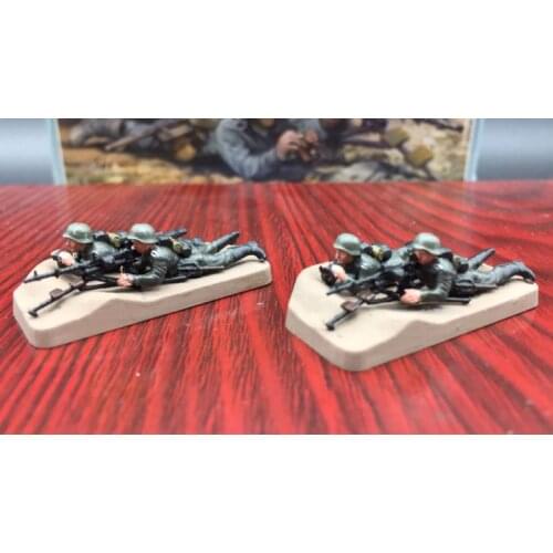 Super mini figure1:72 painted German Second World War MG34 heavy machine gun group set