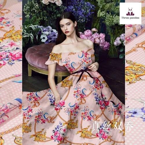 Natural mulberry silk double joe fabric cloth per meter 16mm width 135cm printed soft womens dress shirt fabric alibaba express