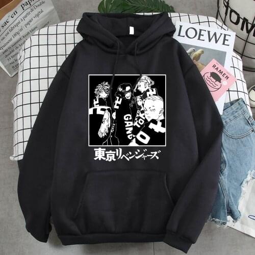 Japan Anime Tokyo Revengers Letters Print Man Raglan Hoody Punk Street Fashion Men Hoodies Comfortable Harajuku women Pullovers