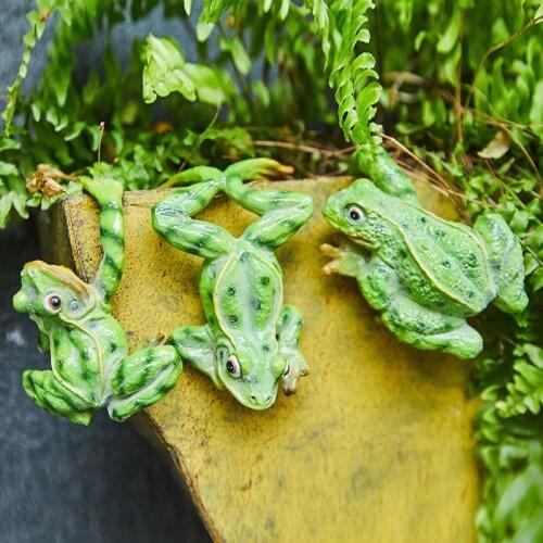 Outdoor Pastoral Simulation Animal Resin Frog Ornaments Park Garden Figurines Decoration Courtyard Villa Accessories Crafts Art