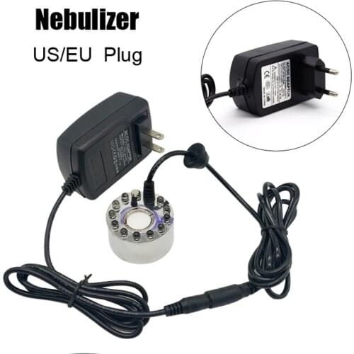 Ultrasonic Air Humidifier LED Light Fog Water Fountain Pond Atomizer Mist Maker Fogger Sprayer Nebulizer Vaporizer US/EU Plug