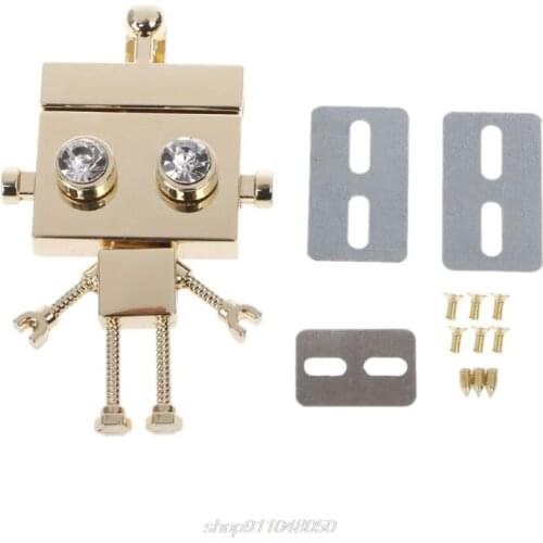 Robot Shape Clasp Turn Lock Twist Locks Metal Hardware For DIY Handbag Shoulder Bag Purse M25 21 Dropshipping