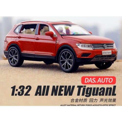 1:32 Die Cast Car Models Toys for Chldren Electronic Alloy Auto Vehicle Mobile Sports Car mkd3 Wolkswagen NEW Tiguan L SUV