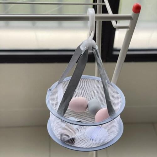 1PC Lovely Makeup Sponge Drying Rack Foldable Fabric String Bag For Drying Makeup Puff Brushes Drying Tool Accessories Drop Ship