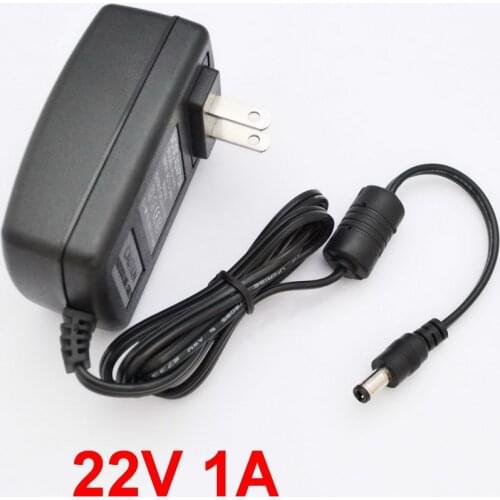 1PCS high quality 22V1A AC 100V-240V Converter Adapter DC 22V 1A 1000mA Power Supply US Plug 5.5mm x 2.1-2.5mm
