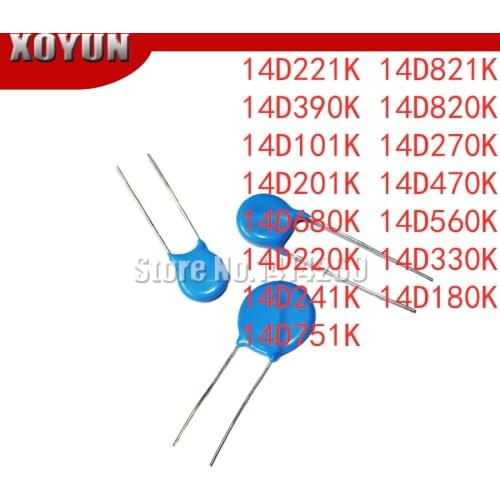 10pcs 14D221K 14D821K 14D390K 14D820K 14D101K 14D270K 14D201K 14D470K 14D680K 14D560K 14D220K 14D330K 14D241K 14D180K 14D751K