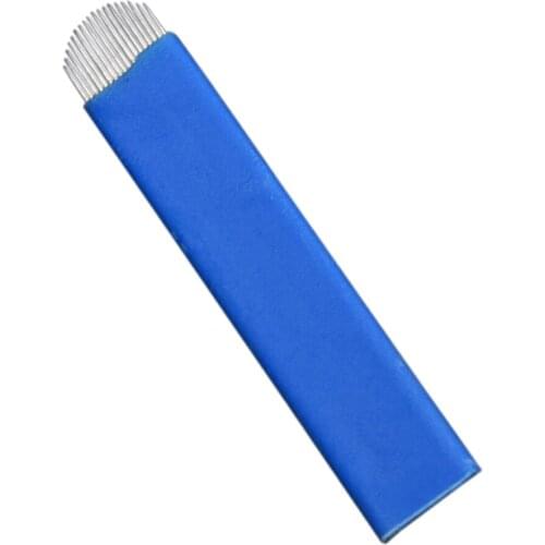 100pcs Disposable Tattoo Needles Permanent Makeup Microblading Blades 18pins