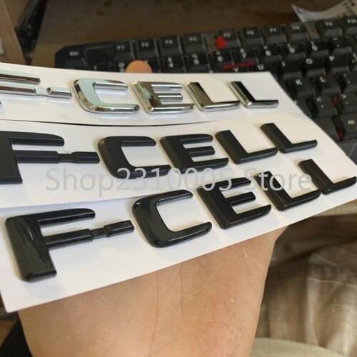 2017 Flat Trunk Letters F-CELL Boot Lid Logo FCELL Fender Badge BLUE EFFICIENCY Emblem Sticker for Mercedes Benz New Energy Cars