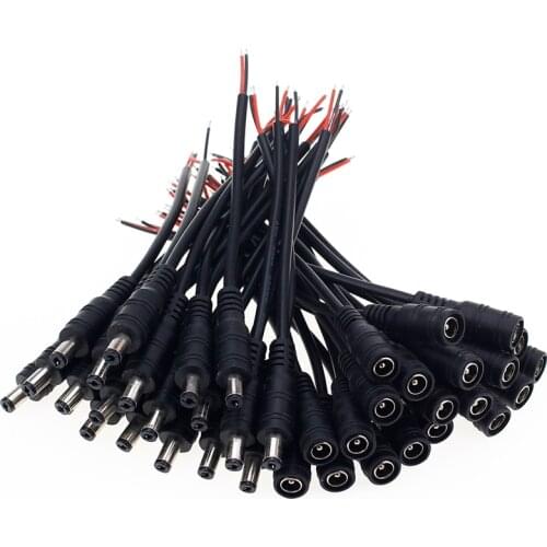 5/10pcs 5.5x2.1 Plug DC male or Female Cable Wire Connector For 3528 5050 LED Strip Light