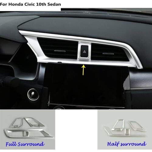 Car body stick light Warning caution inner outlet vent conditioning trim lamp 3pcs For Honda Civic 10th Sedan 2016 2017 2018