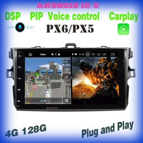 Px6 Android 10.0 carplay car multimedia for toyota corolla altis 2006-2013 GPS dvd voice control Player bluetooth wifi 4+128GB