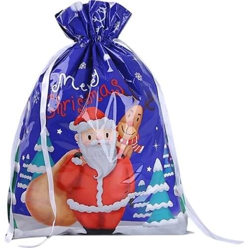 Large Christmas Sacks Reusable Drawstring Wrap Present Gift Party Bags Uk Merry Christmas Decorations for Home New Year 2021