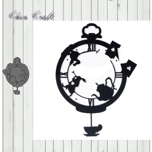 Clock beauty teacup rabbit Metal Cutting Dies Stencils Die Cut for DIY Scrapbooking Album Paper Card Embossing 2019 NEW