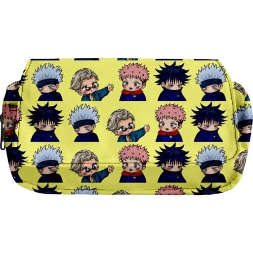 Anime Jujutsu Kaisen Pencil Case Make-Up Bag Cosmetic Bag Stationery Box Students School Pen Pencile Pouch Bags Gift