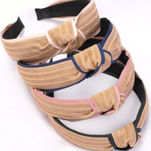 Elegant Korean Lace and Ribbon Headband Women and Girls Top Knot Hairband Wholesale Head Wear Fashion Hair Accessories