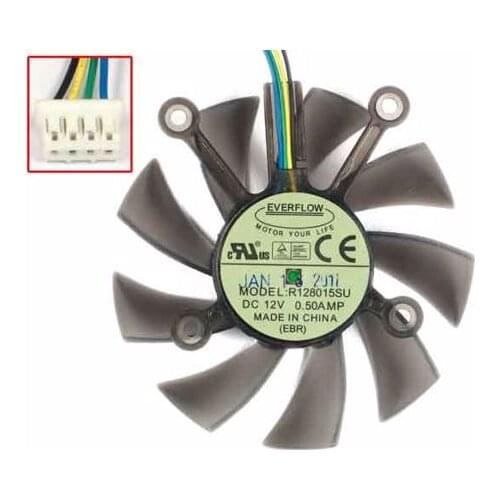 EVERFLOW R128015SU DC 5V 0.5AMP 4-wire Server Cooling Fan