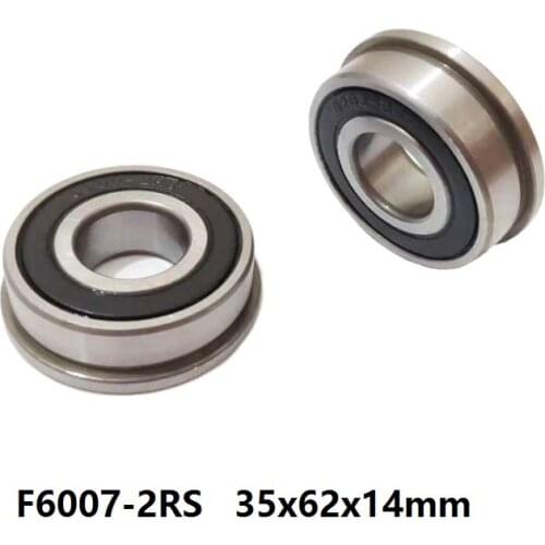 5pcs/10pcs F6007-2RS F6007RS F6007 2RS RS Flanged Bearing 35x62x14mm flange deep groove ball bearings 35*62*14