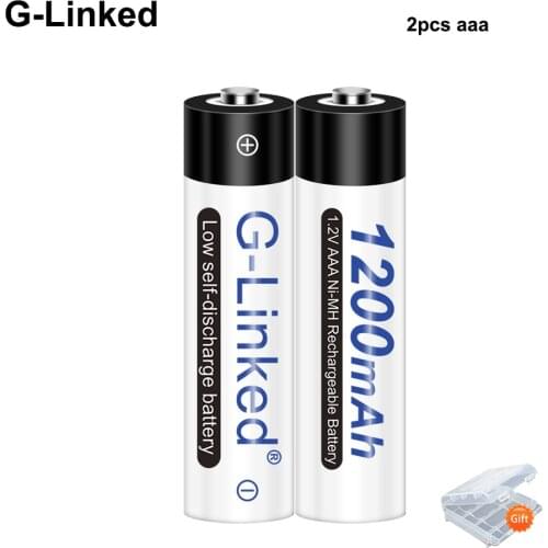 G-Linked AAA Battery 1.2V Ni-MH AAA Rechargeable Battery 1200mAh Batteries 3A Bateria Baterias with AAA/AA Battery Holder Case