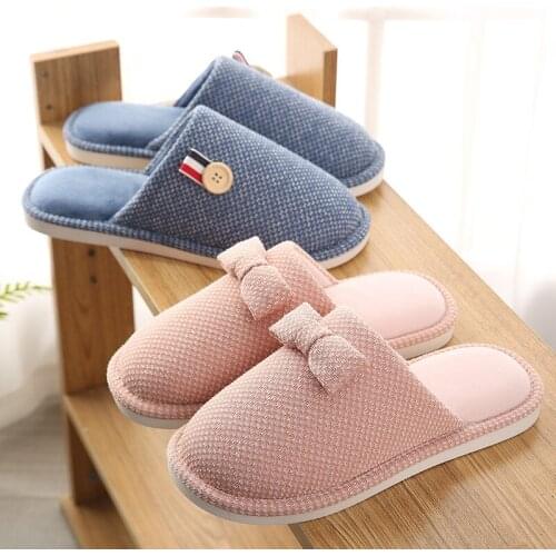 Cotton Slippers Home Men and Women Warm Non-Slip Indoor Cotton Slippers Indoor Shoes Men Mens Shoes Women Shoes Slippers Men