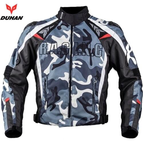 Free shipping 1pcs DUHAN Mens Oxford Cloth Motocross Off-Road Racing Jacket Guards Clothing Motorcycle Jacket with 5pcs pads