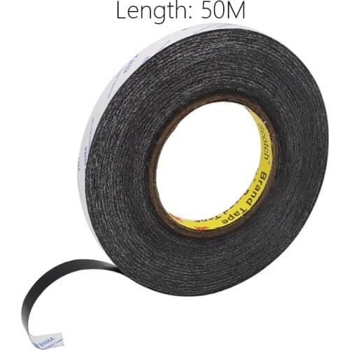 5mm x 50M Black Strong Adhesive Tape Roll for iPad mini Air 1 2 3 4 6 Pro Tablet LCD Touch Glass Lens Frame Back Cover Repair