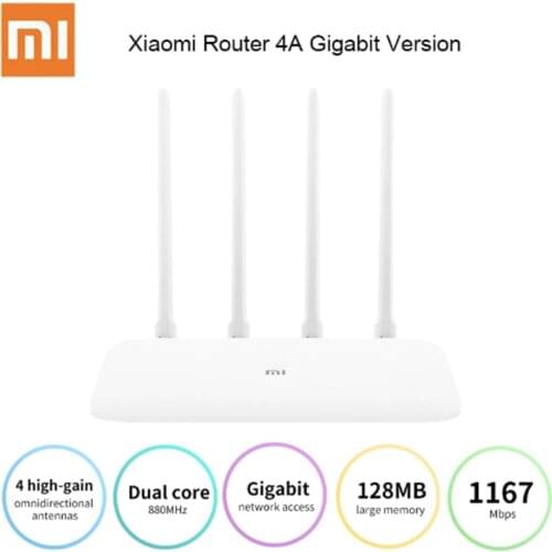 Xiaomi Mi Router 4A Gigabit Version 2.4GHz 5GHz WiFi 1167Mbps WiFi Repeater 128MB DDR3 High Gain 4 Antennas Network Extender