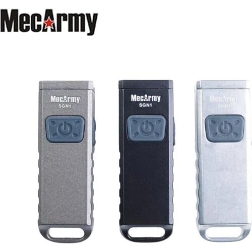 MecArmy SGN1 Mini USB Rechargeable Keychain EDC Flashlight XP-G2 S5 LED max 530LM throw 91M buit-in 230mAh li-ion battery