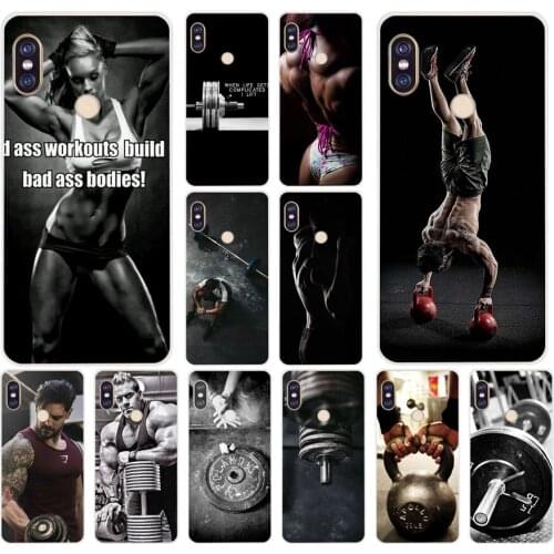 120H Loving Bodybuilding Gym Fitness Soft Silicone Tpu Cover phone Case for xiaomi redmi 6 pro 5 plus note 6 pro 4 4x mi 8