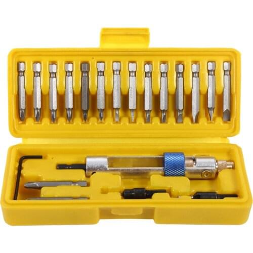 20Pcs Multi Screwdriver Set Half Time Drill Driver Precision 16 Different Kinds Head with Countersink Bits