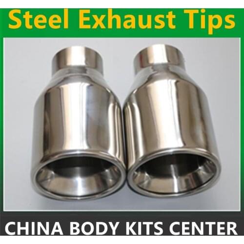 New Universal 1pcs 63mm-102mm Chrome Stainless Steel Car Rear Round Exhaust Pipe Tail Muffler Tip uk Hot Sale Car Accessories