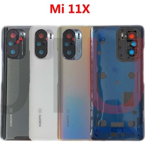 Original Rear back Glass Battery Cover For Xiaomi Mi 11X Mi11X Back Door Housing Case + Adhesive Sticker