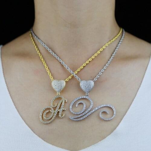 26 Letter Initial Necklace Silver Color Tennis Chain Choker for Women Statement Bling Crystal Alphabet Necklace Collar Jewelry
