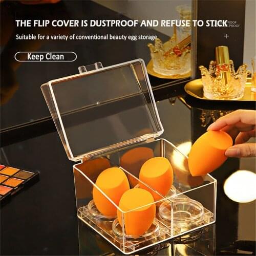 Transparent Cotton Swab Container Plastic for Makeup Sponge Cotton Pad Lipstick Holder Cosmetics Storage Case Accessories