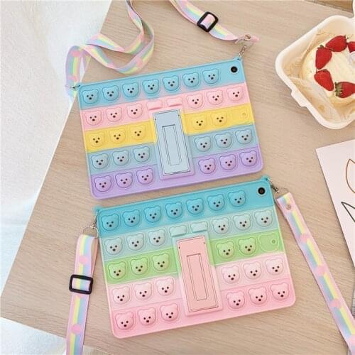 Cute For IPad 9.7 2018 Mini12345 10.2 Pro 10.5 10.9 2020 11 Air4 123 ipad56 234 Tablet Soft Silicon Stand decompression pad case