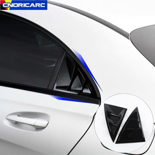 Car Styling Rear Window Triangle Shutters Decoration Stickers Trim For Mercedes Benz CLA C117 2013-2019 Exterior Accessories