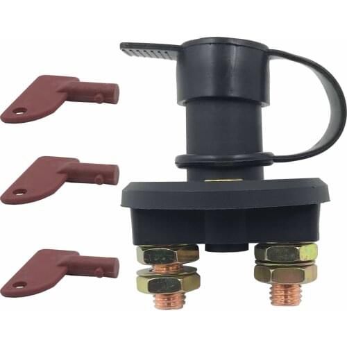Universal Battery Switch Cut Off Power Kill Switch with 3X Keys Car Boat Truck Modified Isolator Disconnector