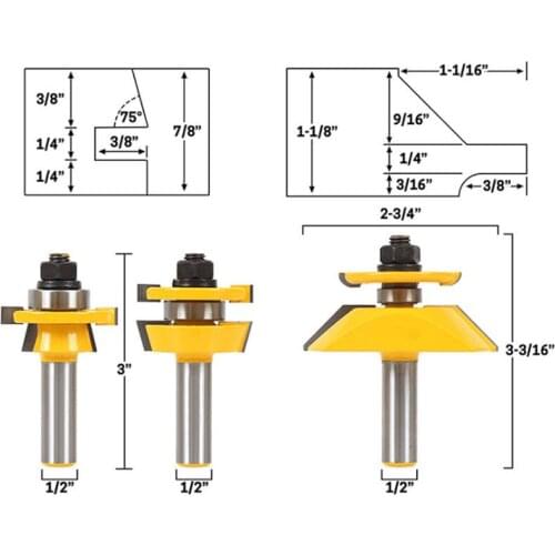 High grade bevel tenon joint cutter door frame cutter door plate cutter woodworking milling cutter engraving cutter engraving cu