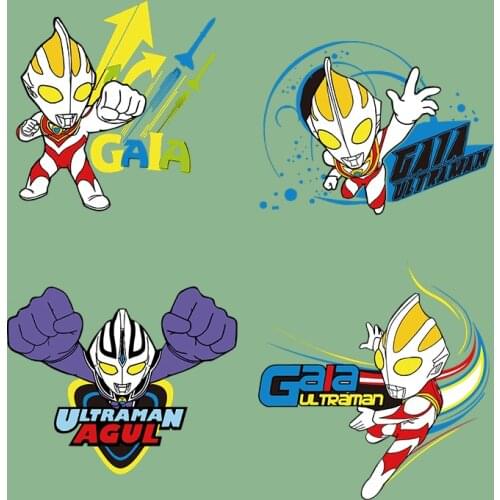 Japanese cartoon children animated heroes and monsters pattern heat transfer stickers iron on clothes for baby DIY T-shirt