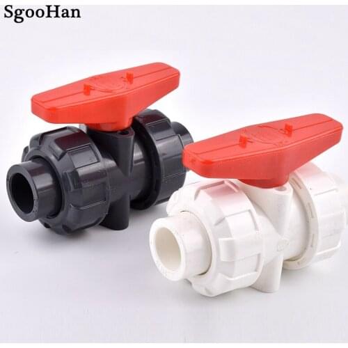 1PC Big Size 20~110mm PVC Pipe Union Globe Valve Garden Irrigation Aquarium Fish Tank Industrial Water Treatment Joint Fittings
